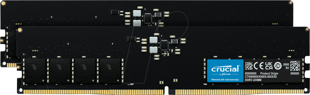 50CR6448-2140 - 64 GB DDR5 4800 CL40 Crucial 2er Kit 50CR6448-2140 - 64 GB DDR5 4800 CL40 Crucial 2er Kit von Crucial