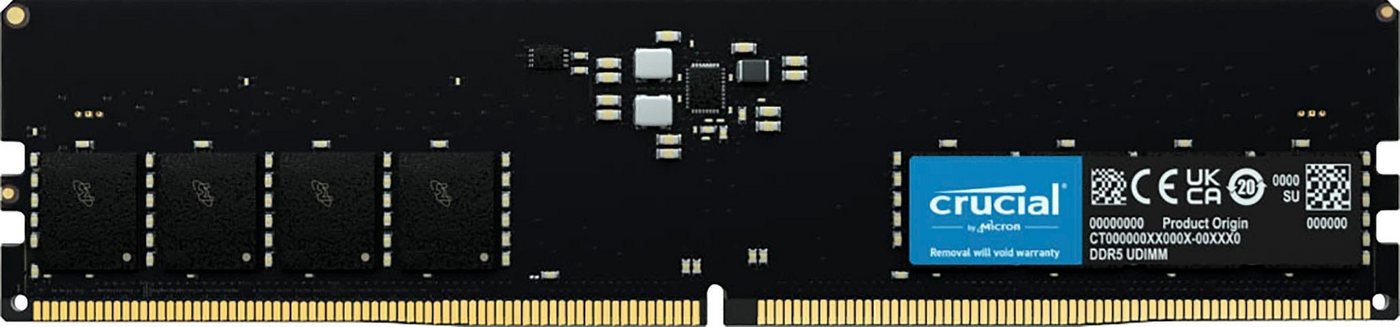 Crucial 16GB DDR5-4800 UDIMM Arbeitsspeicher PC-Arbeitsspeicher Crucial 16GB DDR5-4800 UDIMM Arbeitsspeicher PC-Arbeitsspeicher von Crucial