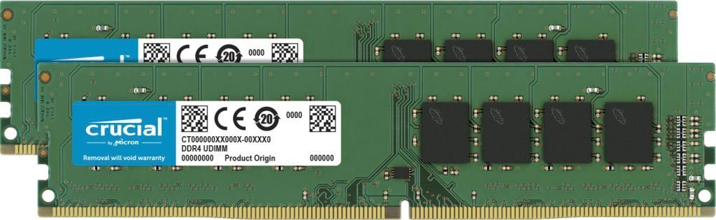 Crucial 16GB Kit (2 x 8GB) DDR4-3200 UDIMM PC-Arbeitsspeicher von Crucial