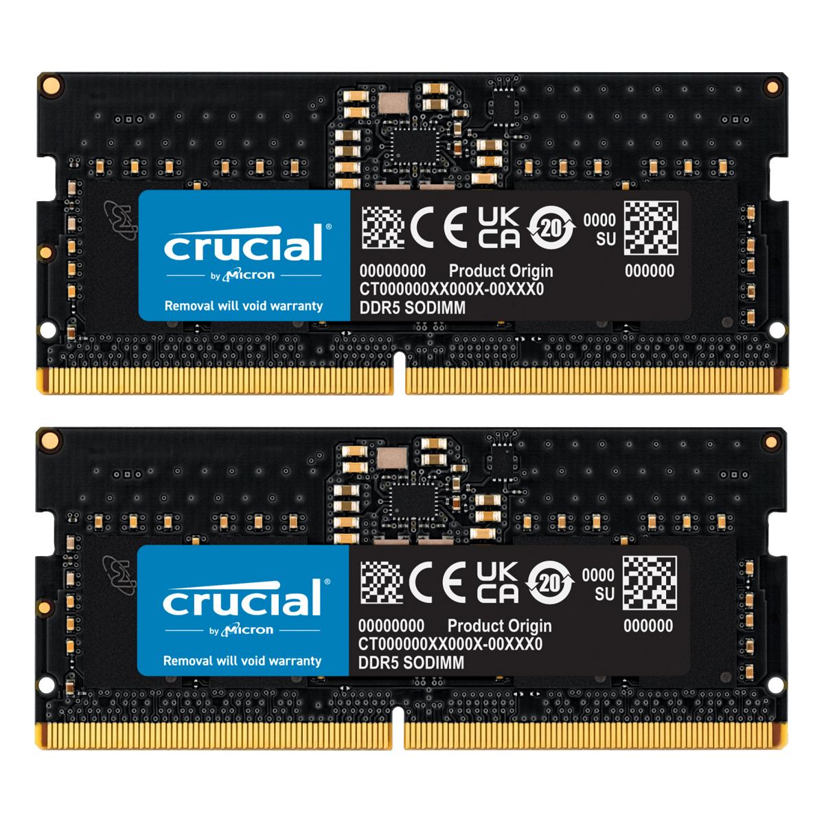 Crucial 16GB Kit (2x8GB) DDR5-4800 CL40 SO-DIMM Arbeitsspeicher von Crucial