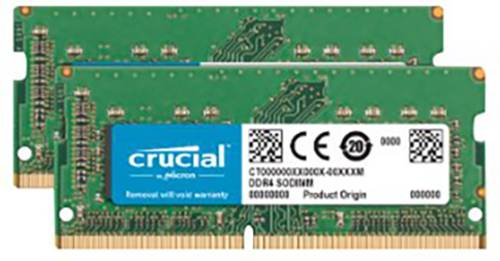 Crucial 32GB DDR4-2400 Laptop-Arbeitsspeicher Kit DDR4 32GB 2 x 16GB 2400MHz 260pin SO-DIMM CL17 CT2 von Crucial