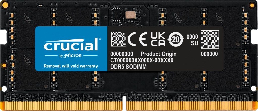 Crucial 32GB DDR5-5200 SODIMM CL42 (16Gbit) (CT32G52C42S5) von Crucial