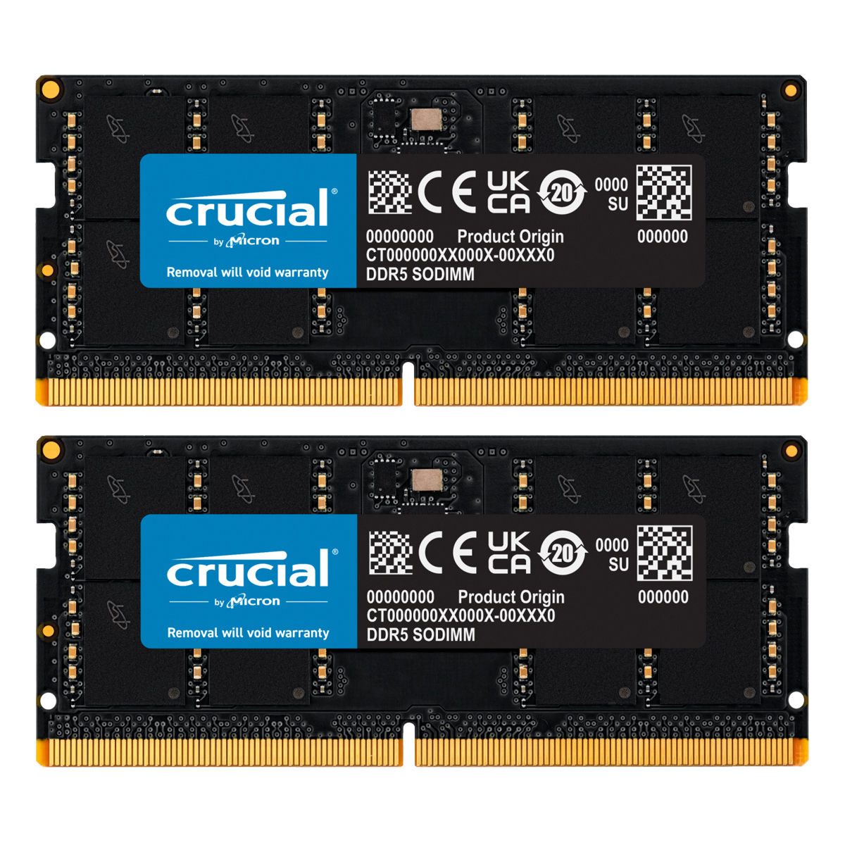 Crucial 32GB Kit (2x16GB) DDR5-4800 CL40 SO-DIMM Arbeitsspeicher von Crucial