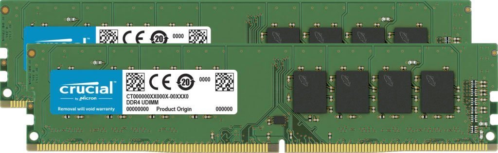 Crucial 8GB Kit (2 x 4GB) DDR4-2666 UDIMM PC-Arbeitsspeicher von Crucial