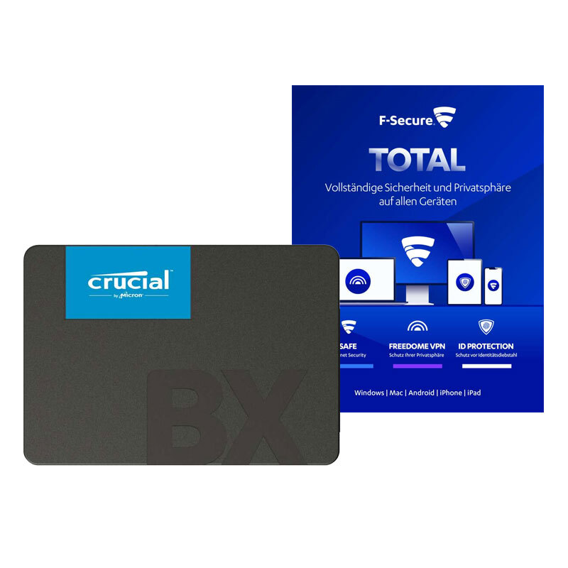 Crucial BX500 2.5 Zoll SATA 2TB SSD inkl. F-Secure Total von Crucial