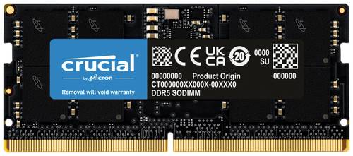 Crucial CT16G48C40S5 Laptop-Arbeitsspeicher Modul DDR5 16GB 1 x 16GB 4800MHz 262pin SO-DIMM CL40 CT1 von Crucial