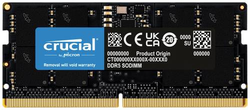 Crucial CT16G48C40S5 Laptop-Arbeitsspeicher Modul DDR5 16GB 1 x 16GB 4800MHz 262pin SO-DIMM CL40 CT1 Crucial CT16G48C40S5 Laptop-Arbeitsspeicher Modul DDR5 16GB 1 x 16GB 4800MHz 262pin SO-DIMM CL40 CT1 von Crucial