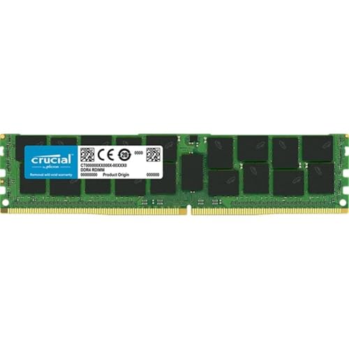 Crucial CT16G4RFD4266 16GB Speicher (DDR4, 2666 MT/s, PC4-21300, Dual Rank x4, ECC, Registrierte, DIMM, 288-Pin) von Crucial