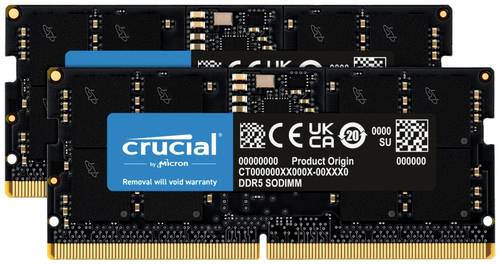 Crucial CT2K16G48C40S5 Laptop-Arbeitsspeicher Kit DDR5 32GB 2 x 16GB 4800MHz 262pin SO-DIMM CL40 CT2 von Crucial