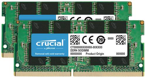 Crucial CT2K16G4SFRA32A Laptop-Arbeitsspeicher Kit DDR4 32GB 2 x 16GB 3200MHz 260pin SO-DIMM CL22 CT von Crucial