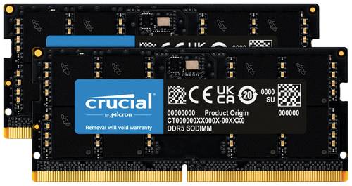 Crucial CT2K32G48C40S5 Laptop-Arbeitsspeicher Kit DDR5 64GB 2 x 32GB 4800MHz 262pin SO-DIMM CL40 CT2 Crucial CT2K32G48C40S5 Laptop-Arbeitsspeicher Kit DDR5 64GB 2 x 32GB 4800MHz 262pin SO-DIMM CL40 CT2 von Crucial