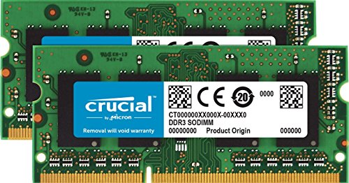 Crucial CT2K51264BF186DJ 8GB (4GBx2) Speicher Kit (DDR3, 1866 MT/s, PC3-14900, Single Rank, SODIMM, 204-Pin) von Crucial