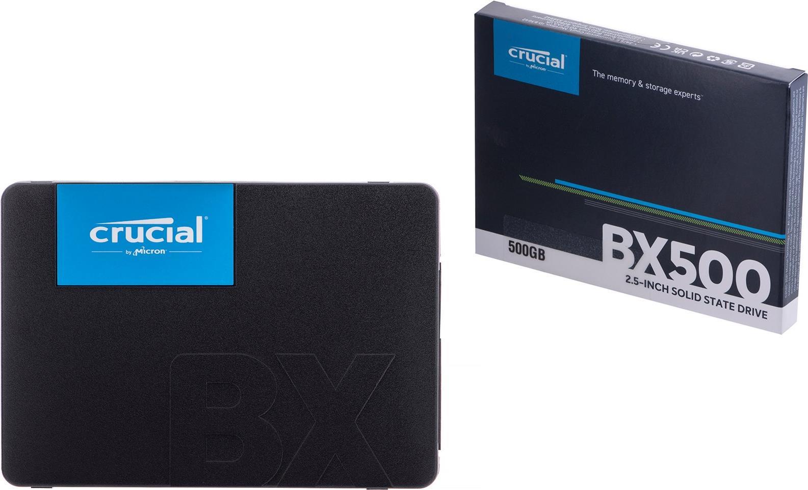 Crucial CT500BX500SSD1 Internes Solid State Drive 2.5 500 GB Serial ATA III 3D NAND (CT500BX500SSD1) von Crucial
