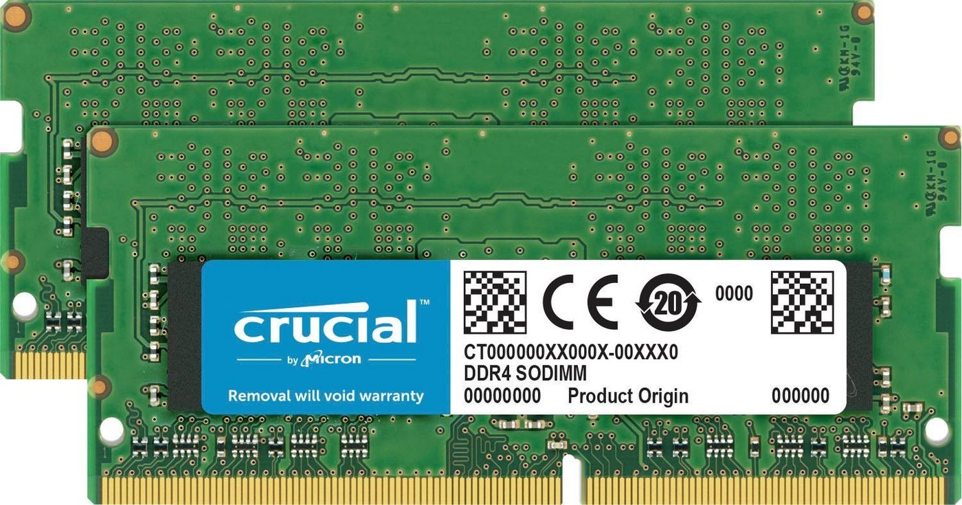 Crucial Crucial 16GB Kit (2 x 8GB) DDR4-2666 SODIMM für Mac Arbeitsspeicher Laptop-Arbeitsspeicher von Crucial