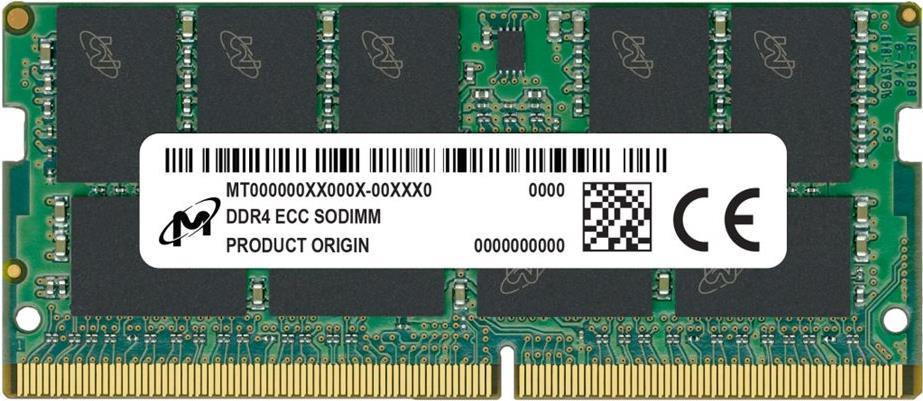 Crucial DDR4 ECC SODIMM 32GB 2Rx8 3200 (MTA18ASF4G72HZ-3G2R) von Crucial