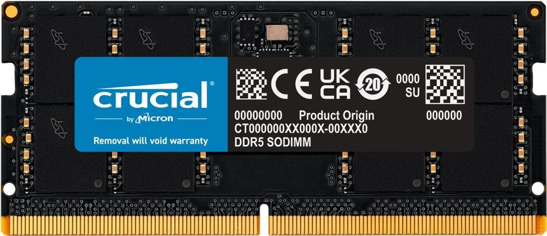 Crucial - DDR5 - Modul - 32 GB - SO DIMM 262-PIN - 5600 MHz / PC5-44800 - CL46 - 1.1 V - non-ECC (CT32G56C46S5) von Crucial
