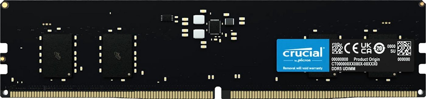 Crucial DIMM Single 8GB (CT8G48C40U5) DDR5-4800 MHz PC-Arbeitsspeicher von Crucial