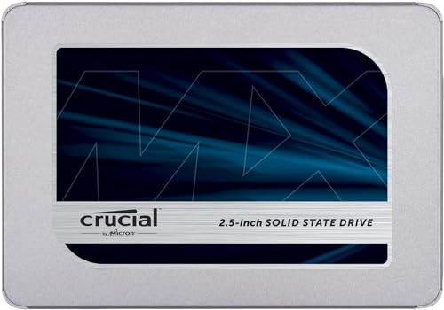 Crucial MX500 500GB 3D NAND SATA 2,5 Zoll Interne SSD, Bis zu 560 MB/s - CT500MX500SSD1 von Crucial