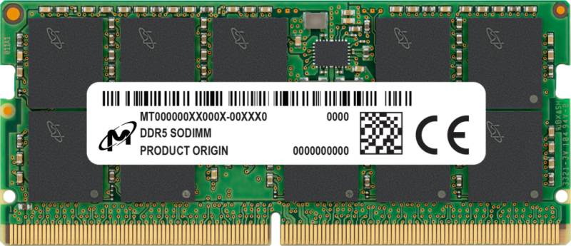 Crucial Micron DDR5 ECC SODIMM 32GB 2Rx8 4800 (MTC20C2085S1TC48BR) von Crucial