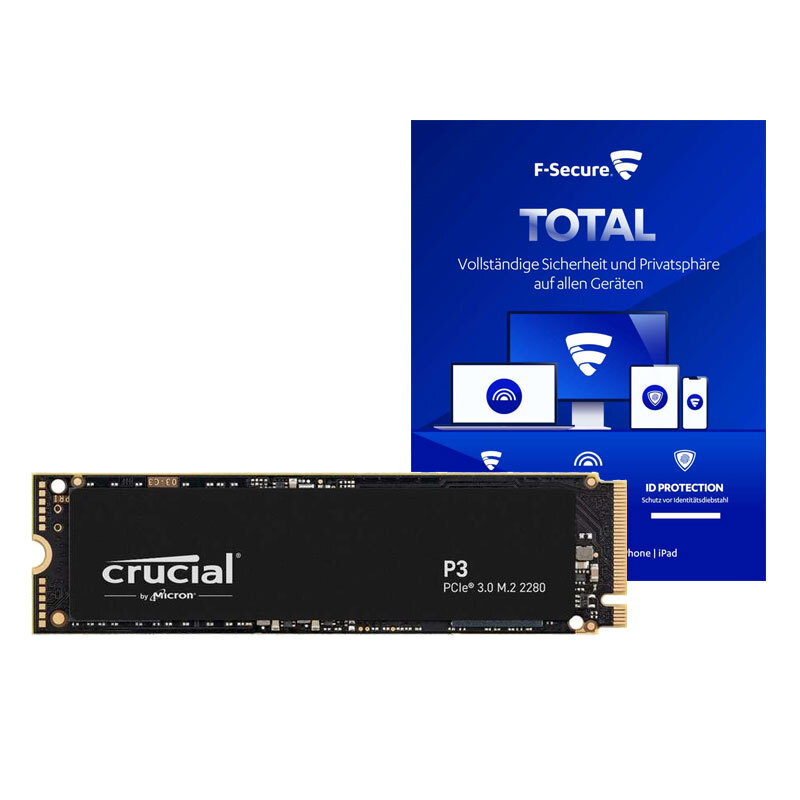 Crucial P3 M.2 PCIe 3.0 NVMe 2TB SSD inkl. F-Secure von Crucial