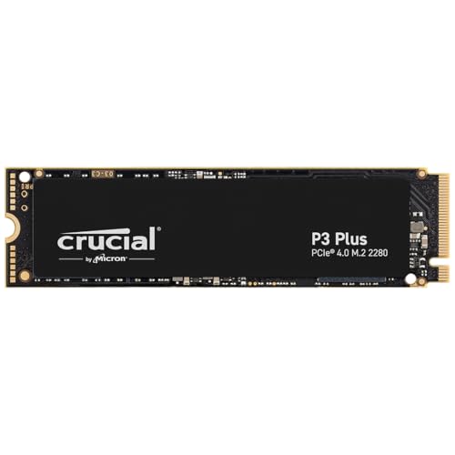 Crucial P3 Plus SSD 2TB M.2 PCIe Gen4 NVMe Interne SSD, 5.000 MB/s Lesen, 4.200 MB/s Schreiben, Kompatibel mit Laptop und Desktop, SSD Festplatte - CT2000P3PSSD801 von Crucial