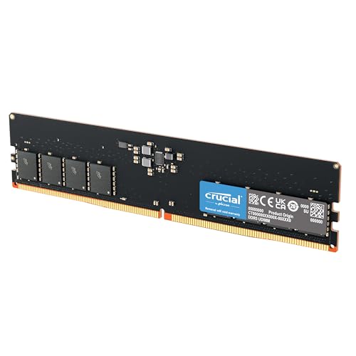 Crucial DDR5 RAM 16GB 5600MHz, PC Computer Arbeitsspeicher, Hochleistungs-RAM (auch 5200MHz / 4800MHz), CL46 - CT16G56C46U5 von Crucial