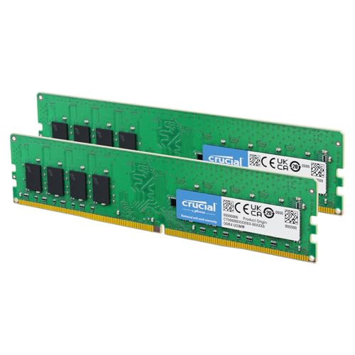 Crucial RAM 32GB (2x16GB) DDR4 3200MHz CL22 (2933MHz oder 2666MHz) Desktop Arbeitsspeicher Kit CT2K16G4DFRA32A von Crucial