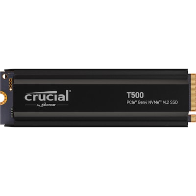 Crucial T500 NVMe SSD 2 TB M.2 2280 PCIe Gen4 x4 mit Kühlkörper von Crucial