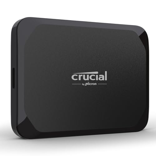 Crucial X9 4TB Externe SSD Festplatte, bis zu 1050MB/s, kompatibel mit PC, Mac und Spielekonsolen, USB-C 3.2, Portable SSD - CT4000X9SSD902 von Crucial