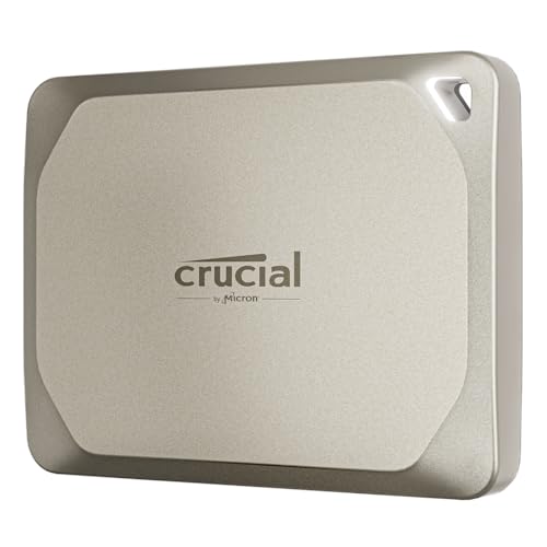 Crucial X9 Pro für Mac 1TB Portable SSD Festplatte, bis zu 1050MB/s Lesen/Schreiben, Mac ready, Wasser- und Staubgeschützt (IP55), Externe SSD, USB-C 3.2 - CT1000X9PROMACSSD9B02 von Crucial