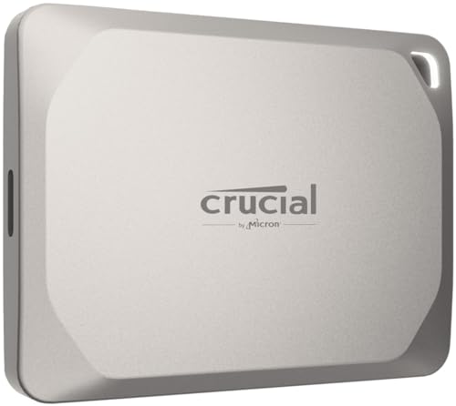 Crucial X9 Pro für Mac 1TB Externe SSD Festplatte, bis zu 1050MB/s Lesen/Schreiben, Mac ready, Wasser- und Staubgeschützt (IP55), USB-C 3.2 Portable Solid State Drive - CT1000X9PROMACSSD9B02 von Crucial