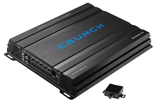 CRUNCH AMP GP-Serie GPX-2200.1D 2200 Watt 1 Kanal (Mono) - Auto-Endstufe geeignet für Subwoofer-Betrieb von Crunch