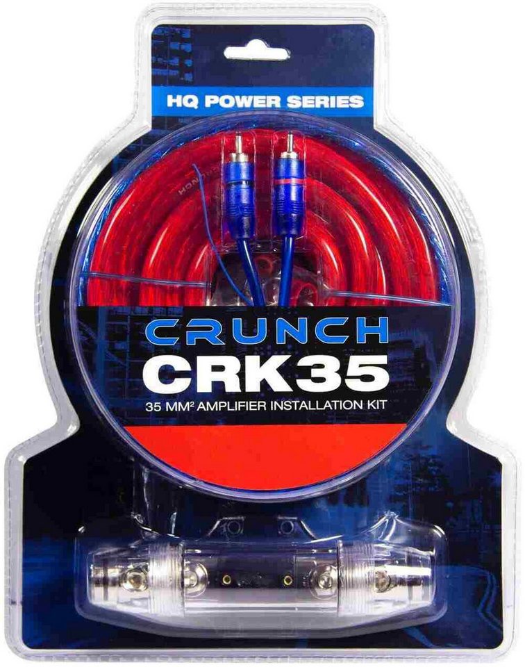 Crunch CRK35 35mm² Verstärker-Anschluss-Set Kabelset 5m mit Cinchkabel Audio-Adapter von Crunch