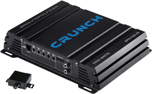 Crunch GPX1100.1D 1-Kanal Endstufe 1100 W mit Basspegel Fernbedienung Monoblock Verstärker von Crunch
