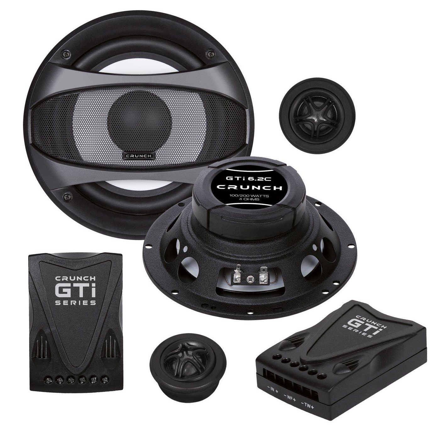 Crunch GTI 2-Wege Kompo 16,5 cm GTI-6.2E Auto-Lautsprecher von Crunch