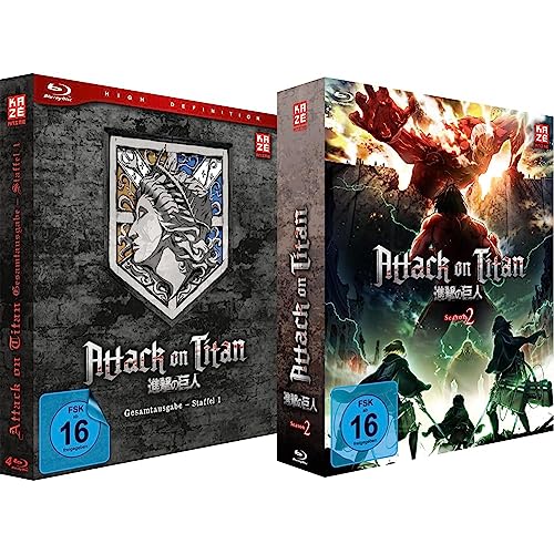 Attack on Titan - Staffel 1 - Gesamtausgabe - [Blu-ray] Deluxe Edition & Attack on Titan - Staffel 2 - Gesamtausgabe - [Blu-ray] von Crunchyroll