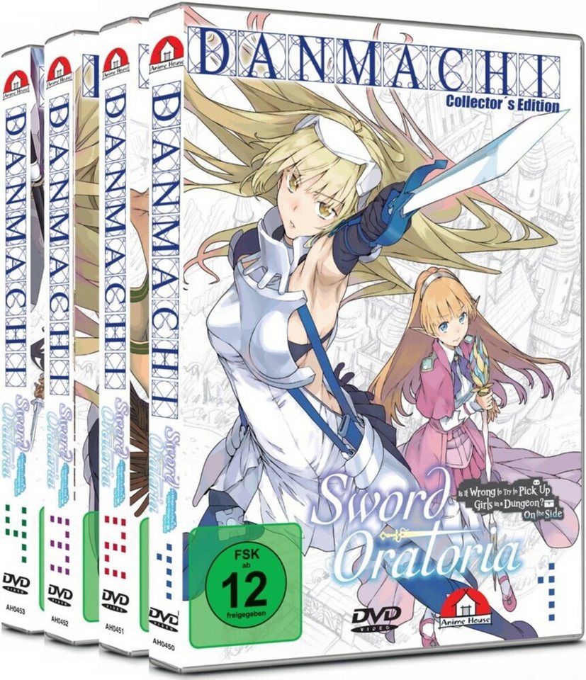 Crunchyroll DVD DanMachi - Sword Oratoria. Vol.1-4, 4 DVD (Collector's Edition) von Crunchyroll
