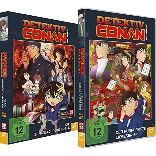 Detektiv Conan: Die scharlachrote Kugel - 24. Film - [DVD] Limited Edition & Detektiv Conan: Der purpurrote Liebesbrief - 21.Film - [DVD] von Crunchyroll