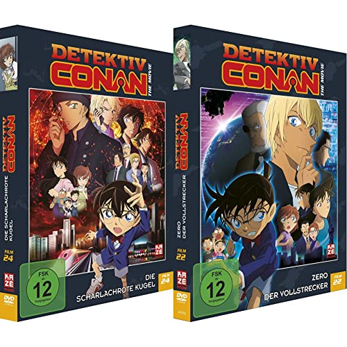 Detektiv Conan: Die scharlachrote Kugel - 24. Film - [DVD] Limited Edition & Detektiv Conan: Zero der Vollstrecker - 22.Film - [DVD] - Limited Edition von Crunchyroll