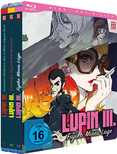 Lupin III. - Movie - Bundle 1-3 - [Blu-ray] ("Goemon Ishikawa, der es Blut regnen lässt", "Daisuke Jigens Grabstein", "Fujiko Mines Lüge") von Crunchyroll