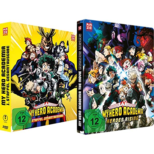 My Hero Academia - Staffel 1 - Gesamtausgabe - [DVD] Deluxe Edition & My Hero Academia: Heroes Rising - The Movie - [DVD] Steelbook von Crunchyroll