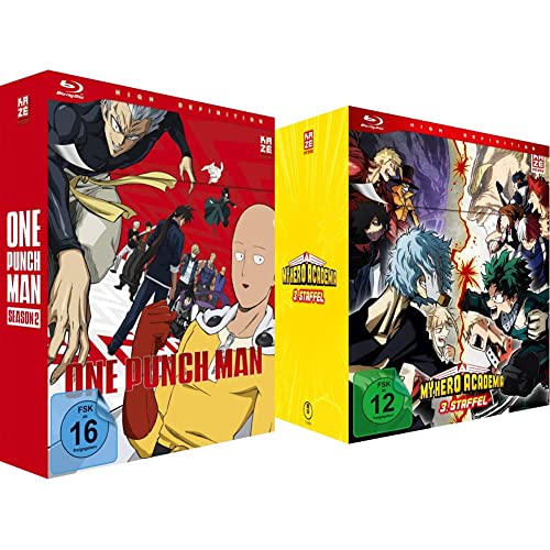 One Punch Man - Staffel 2 - Vol. 1 - [Blu-ray] mit Sammelschuber & My Hero Academia - Staffel 3 - Vol.1 - [Blu-ray] mit Sammelschuber von Crunchyroll