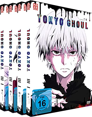 Tokyo Ghoul - Staffel 1 - Gesamtausgabe - Bundle - Vol. 1-4 - [DVD] von Crunchyroll