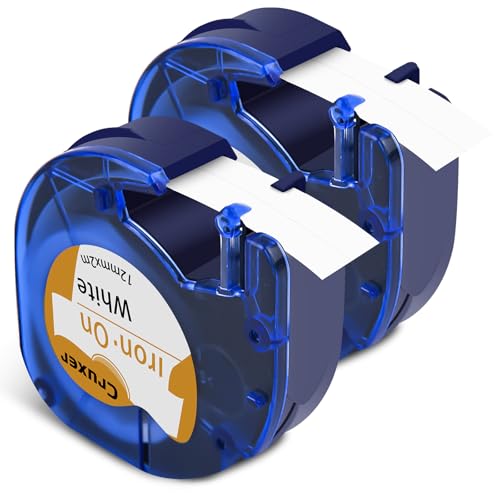 Cruxer 2er-Packung Kompatibel für Dymo Letra Tag 18769 18769 18770 18771 S0718850 Weiß Etikettenband Bänder, 12mm x 2m Schriftband Ersatz für Dymo LetraTag LT-100H Plus LT-100H 2000 QX50 XM XR Cruxer 2er-Packung Kompatibel für Dymo Letra Tag 18769 18769 18770 18771 S0718850 Weiß Etikettenband Bänder, 12mm x 2m Schriftband Ersatz für Dymo LetraTag LT-100H Plus LT-100H 2000 QX50 XM XR von Cruxer