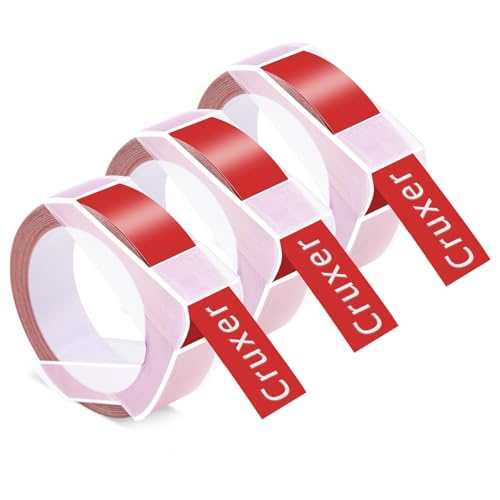Cruxer 3er-Packung Kompatibel für Dymo 3D S0898152 521202 Rot Kunststoff Prägebändern Bänder, 12mm x 3m Schriftband Ersatz für Office Mate II 1540 154000 Organizer Xpress Pro 1575 Beschriftungsgerät Cruxer 3er-Packung Kompatibel für Dymo 3D S0898152 521202 Rot Kunststoff Prägebändern Bänder, 12mm x 3m Schriftband Ersatz für Office Mate II 1540 154000 Organizer Xpress Pro 1575 Beschriftungsgerät von Cruxer