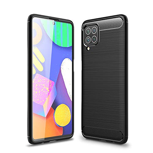 Cruzerlite für Galaxy M62 hülle, für Galaxy F62 hülle, Kohlefaser Textur Design Abdeckung Anti-Scratch Stoßdämpfung Schutzhülle für Samsung Galaxy M62 Case/Galaxy F62 Case (Black) von Cruzerlite