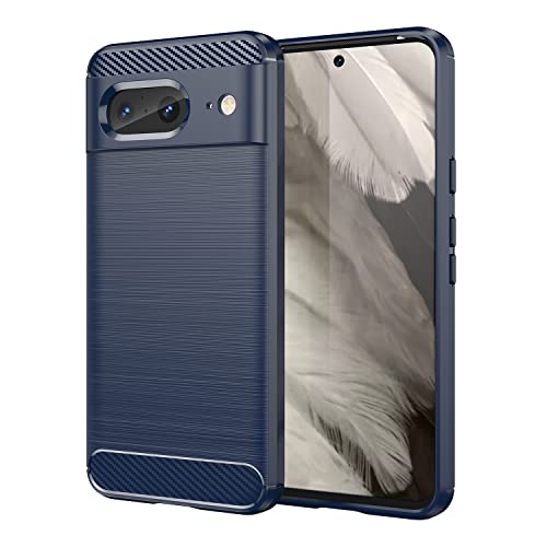 Cruzerlite Case für Google Pixel 8 hülle, Carbon Fiber Texture Design Shock Absorption Schutzhülle Designed for Google Pixel 8 5G Case (2023) (Blue) von Cruzerlite