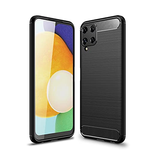 Cruzerlite Case für Samsung Galaxy A22 4G hülle, Carbon Fiber Texture Design Cover Anti-Scratch Shock Absorption Case Schutzhülle für Samsung Galaxy A22 4G (Black) von Cruzerlite