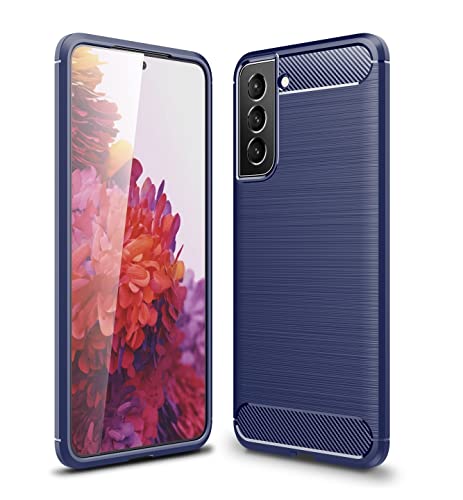Cruzerlite Case für Samsung Galaxy S22 Plus hülle, Carbon Fiber Texture Design Cover Anti-Scratch Shock Absorption Galaxy S22+ hülle für Samsung Galaxy S22+ (2022) (Blue) von Cruzerlite