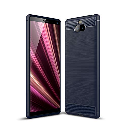 Cruzerlite für Sony Xperia 10 Plus hülle, Kohlefaser Textur Design Abdeckung Anti-Scratch Stoßdämpfung Schutzhülle für Sony Xperia 10 Plus Case (Blue) von Cruzerlite